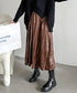 Crinkle Gloss Maxi Skirt